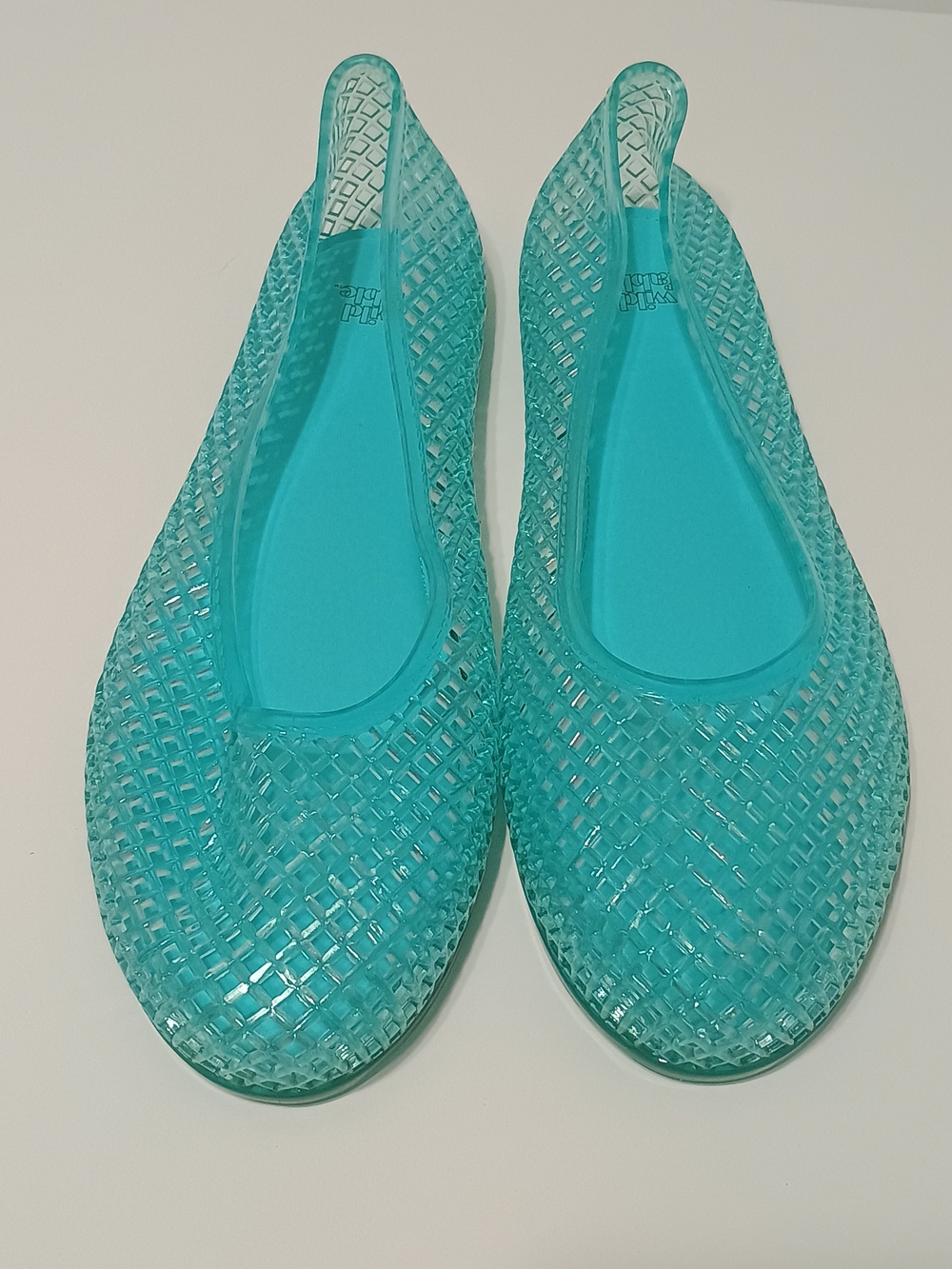Wild Fable Teal Jelly Ballet Flats | Transparent Slip-On Shoes | Women’s Sz 10